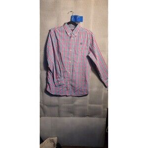 Chaps Boys's 18/20 Red Plaid Shirt Button Down Causal or Dress
